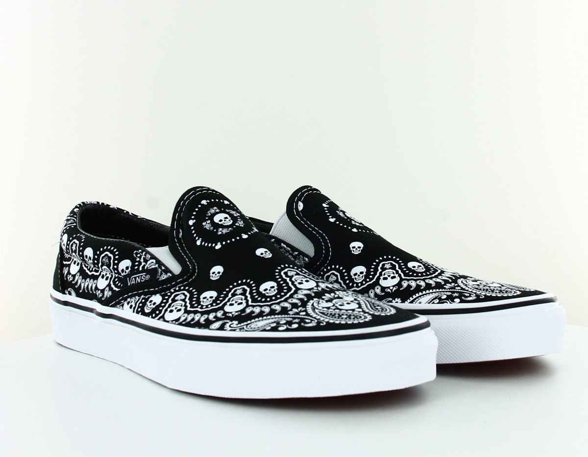 Vans Slip on bandana noir blanc