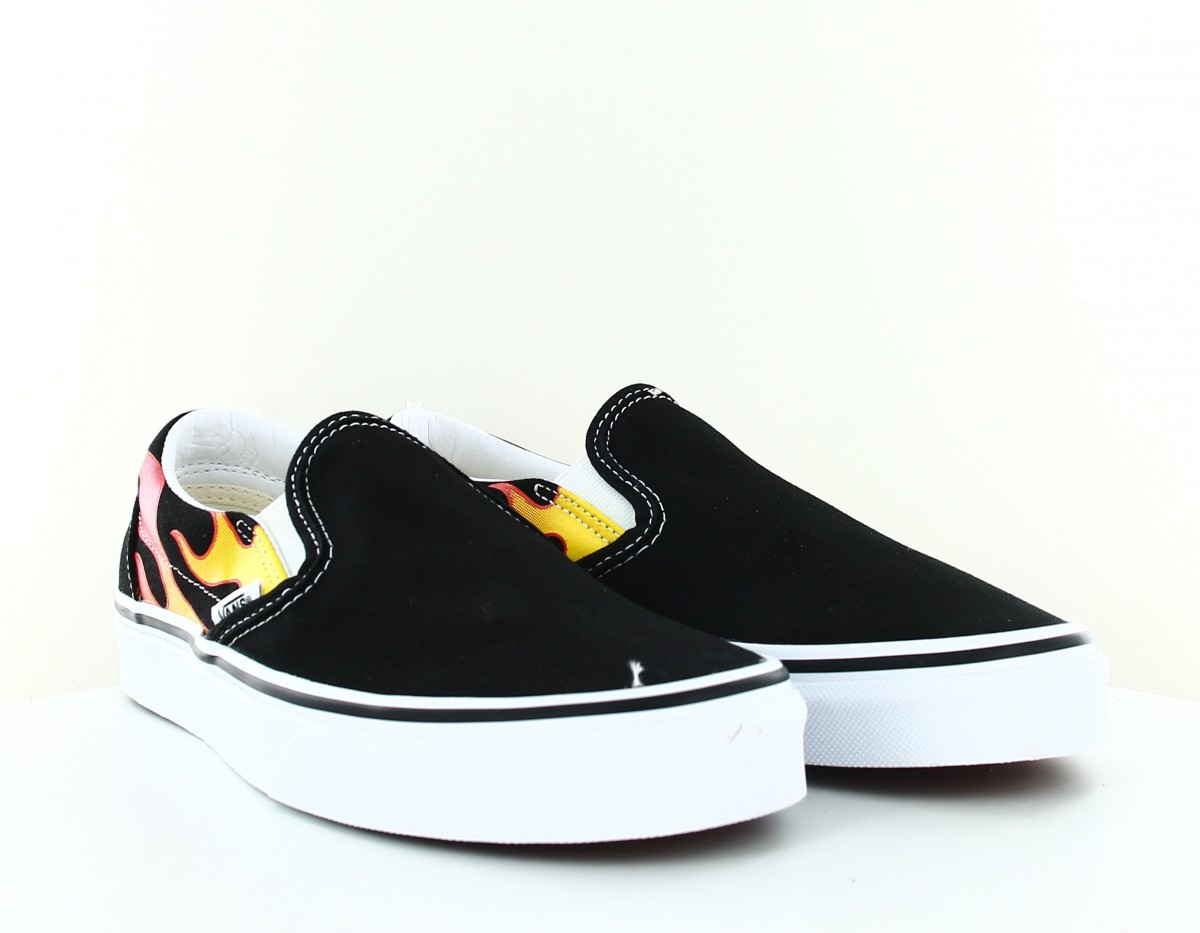 Vans Classic slip-on flame noir rouge jaune flamme