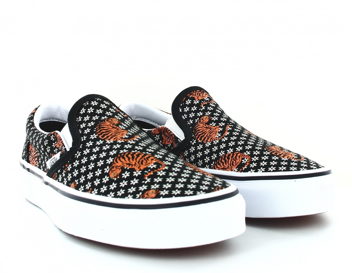 Vans Classic slip on tiger patchwork noir blanc