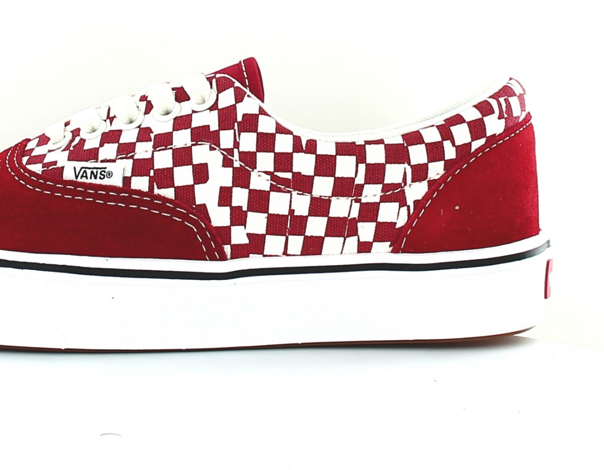 Vans Comfycush era tear checkboard rouge blanc