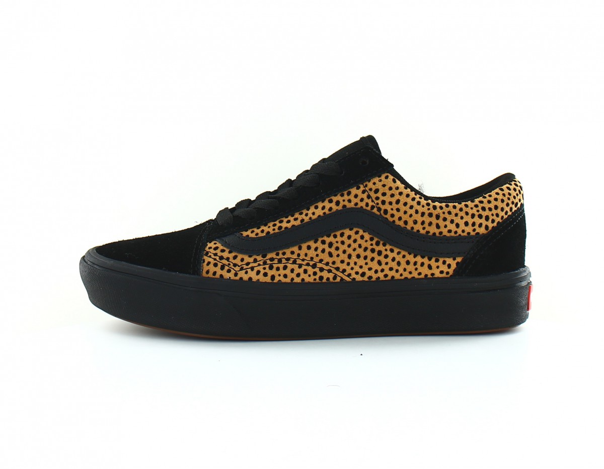 Vans Comfycush old skool tiny cheetah marron noir print