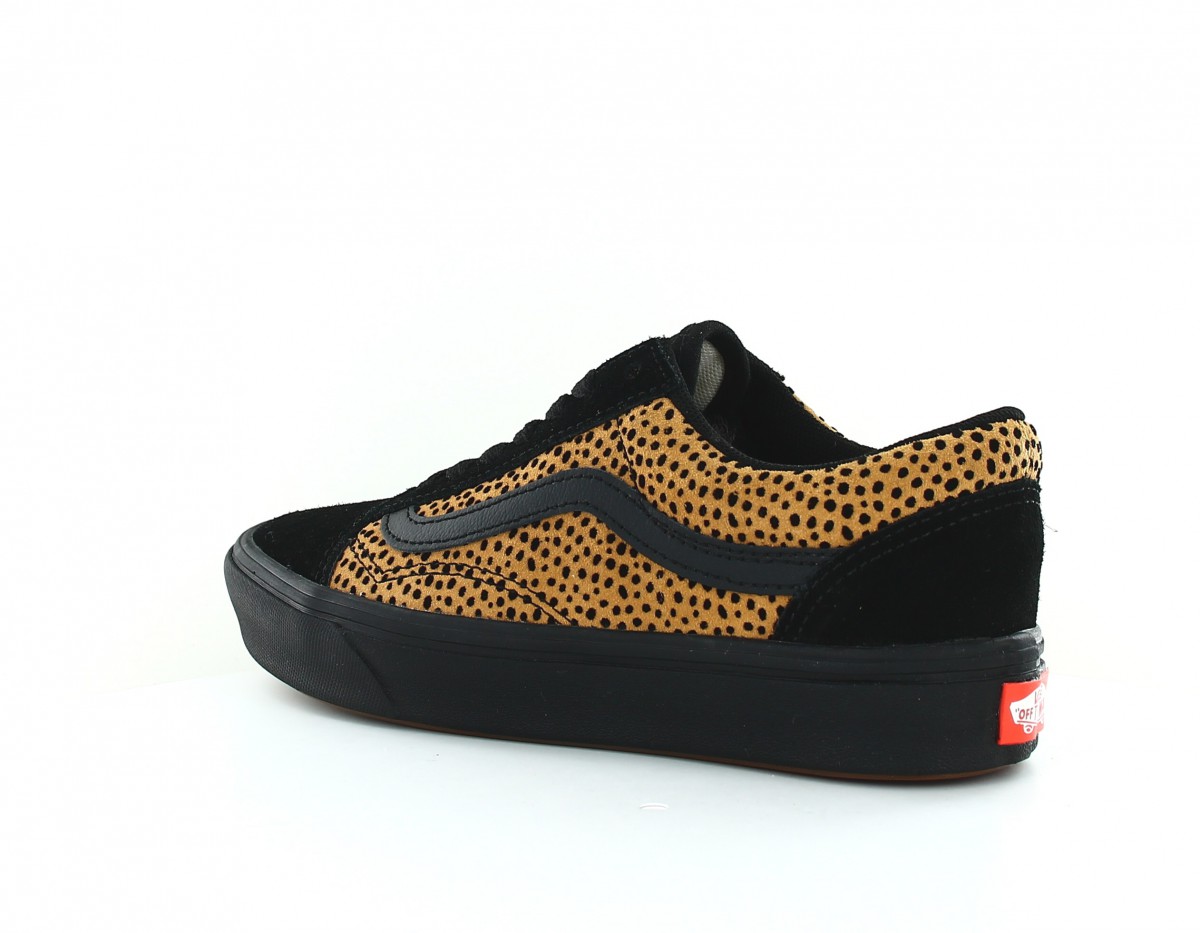 Vans Comfycush old skool tiny cheetah marron noir print