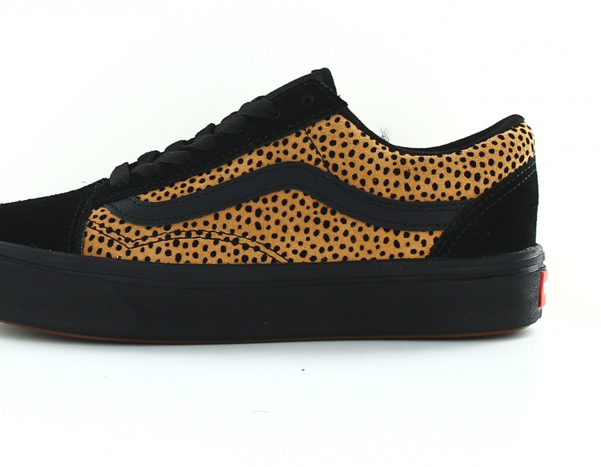 Vans Comfycush old skool tiny cheetah marron noir print