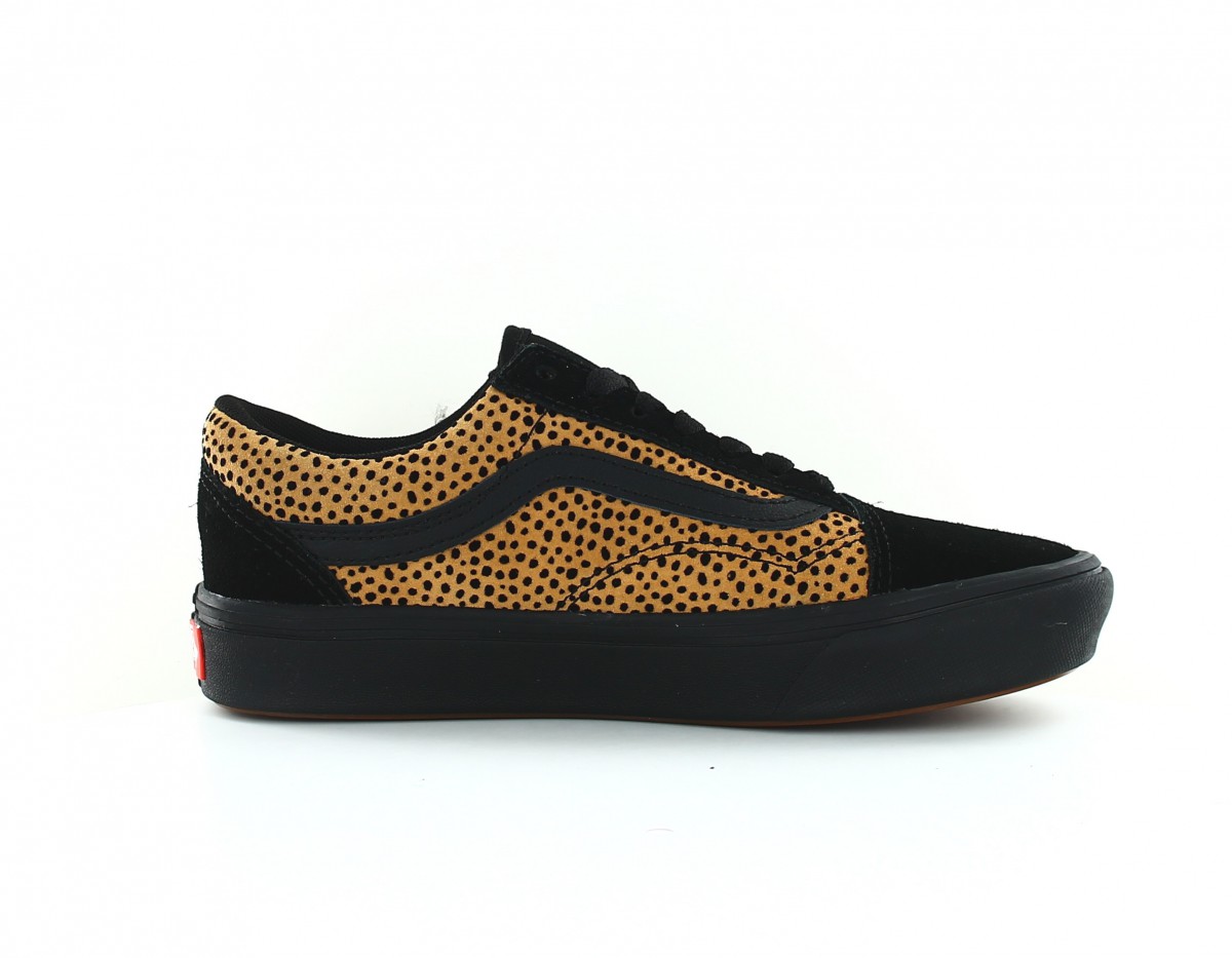 Vans Comfycush old skool tiny cheetah marron noir print