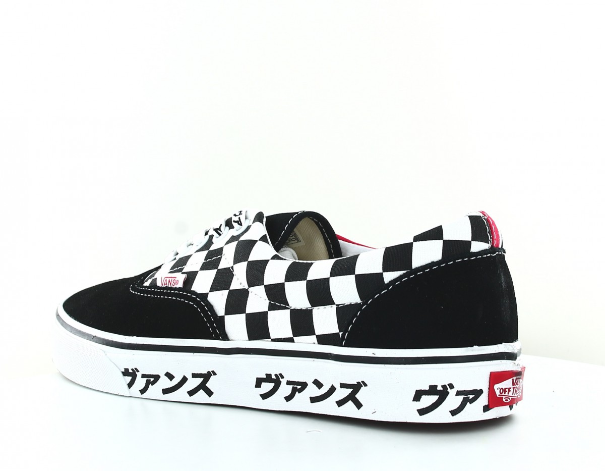 Vans Era japanese type noir blanc rouge