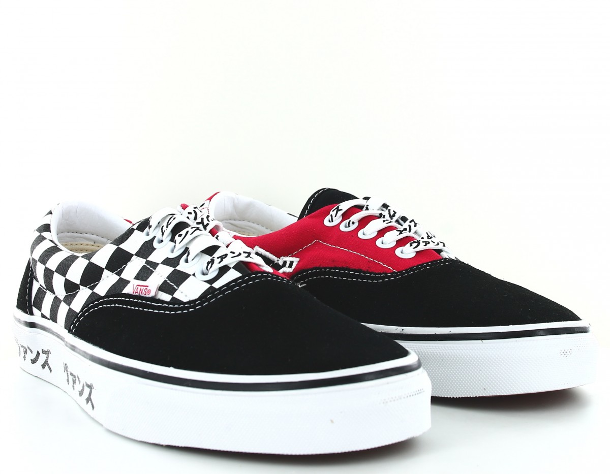 Vans Era japanese type noir blanc rouge