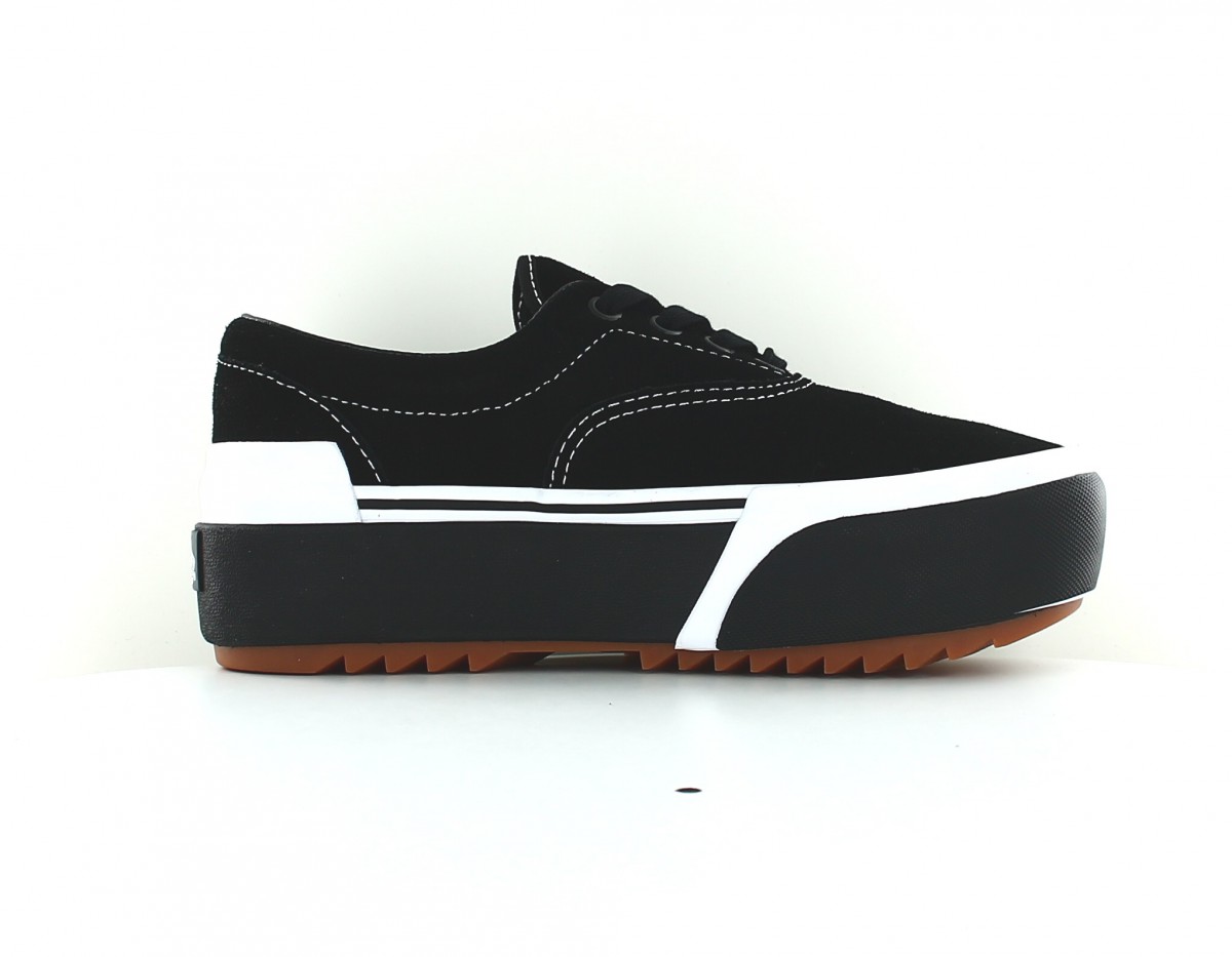 Vans Era stacked noir blanc gomme