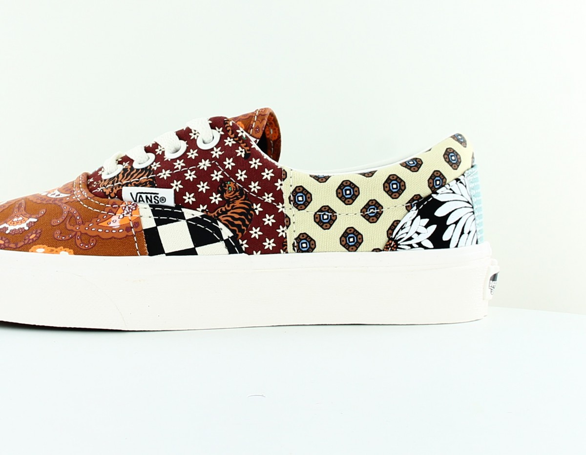 Vans Era tiger patchwork beige orange noir