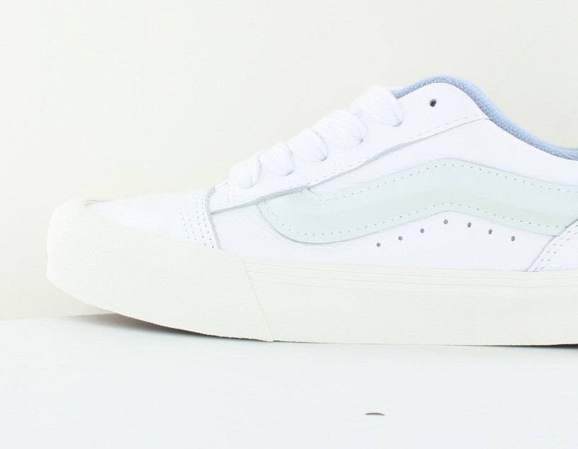 Vans Knu skool cuir blanc bleu ciel