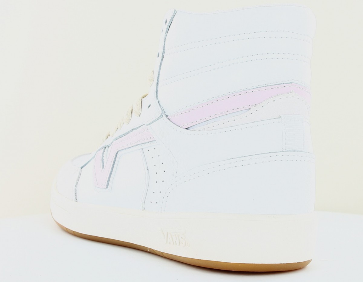 Vans Lowland hi femme blanc rose