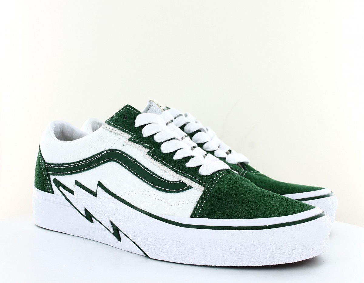 Vans Old skool bolt blanc vert
