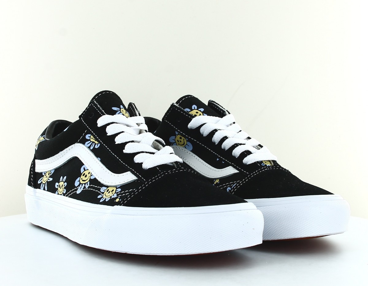 Vans Old skool noir blanc tournesol smile