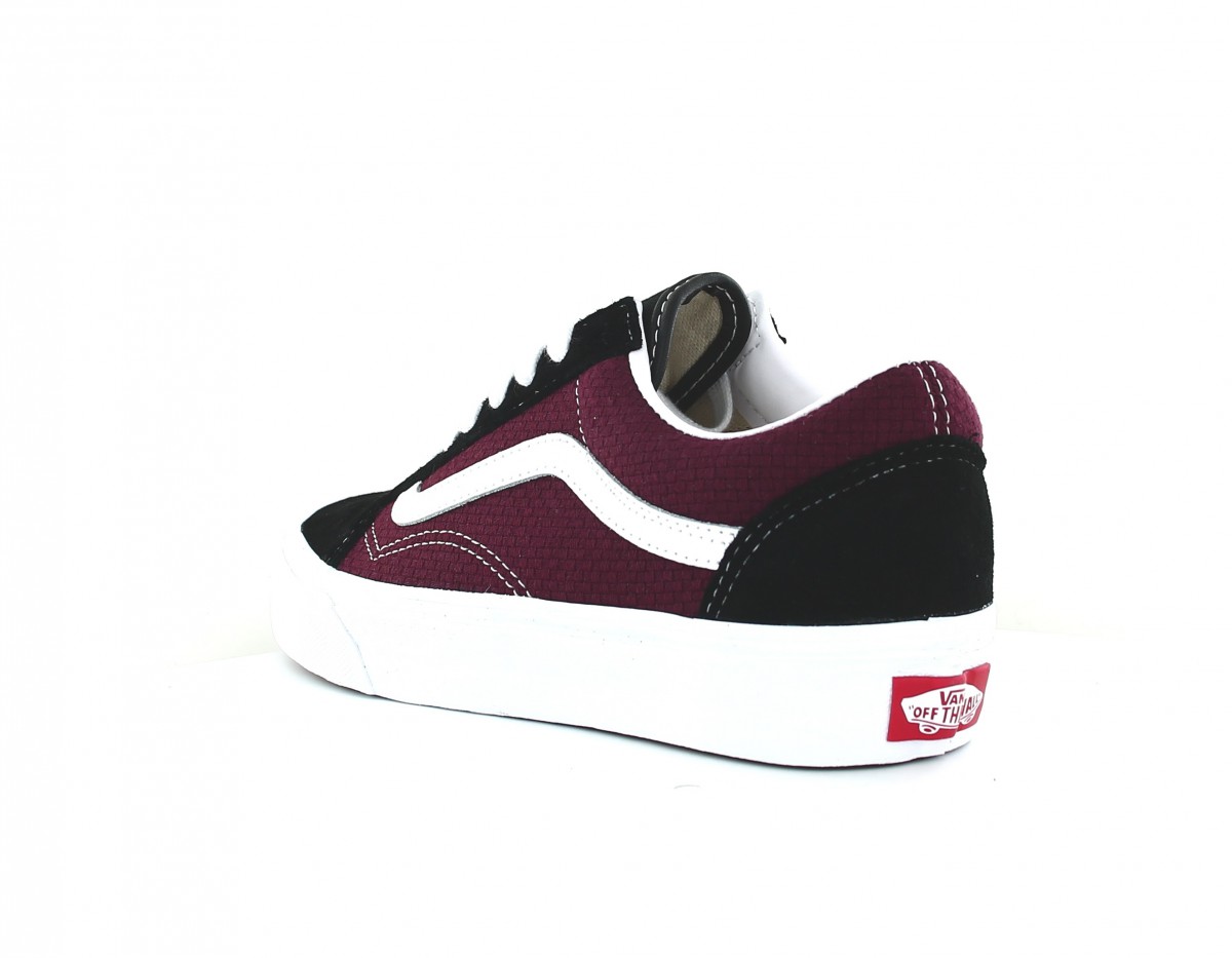 Vans Old Skool bordeaux noir blanc