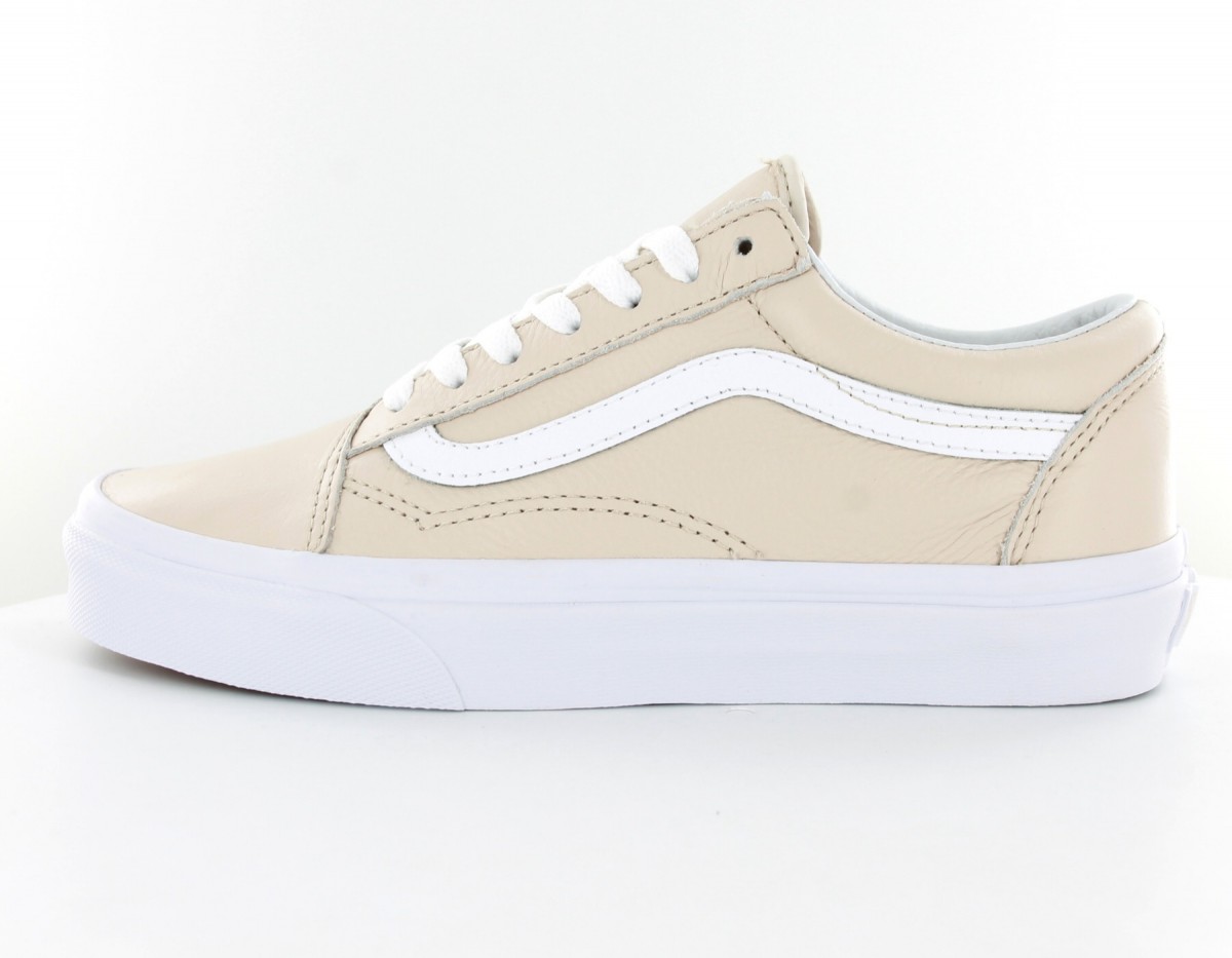 Vans Old Skool Leather Beige blanc