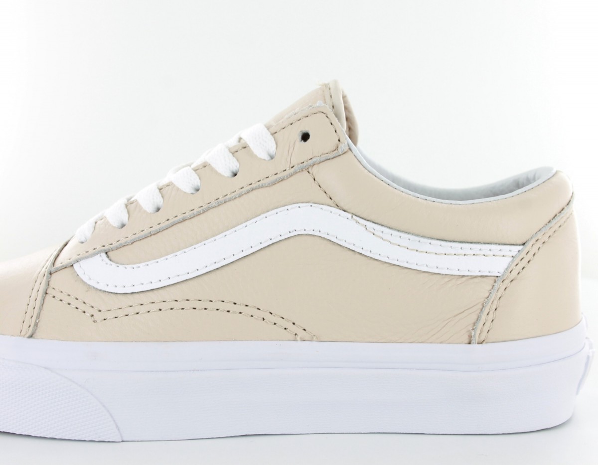 Vans Old Skool Leather Beige blanc