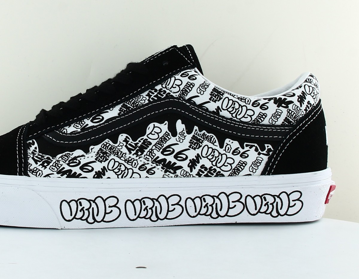 Vans Old skool graffiti noir blanc graffiti