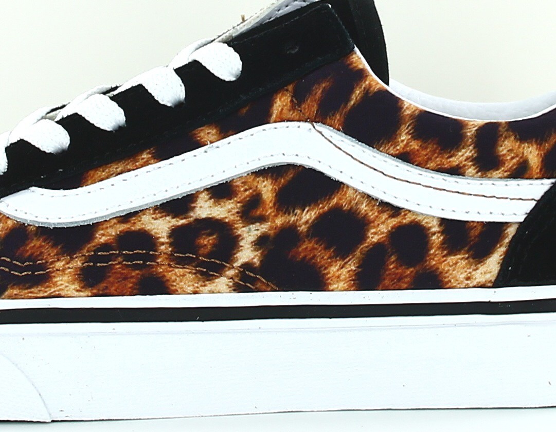 Vans Old skool leopard noir blanc print leopard