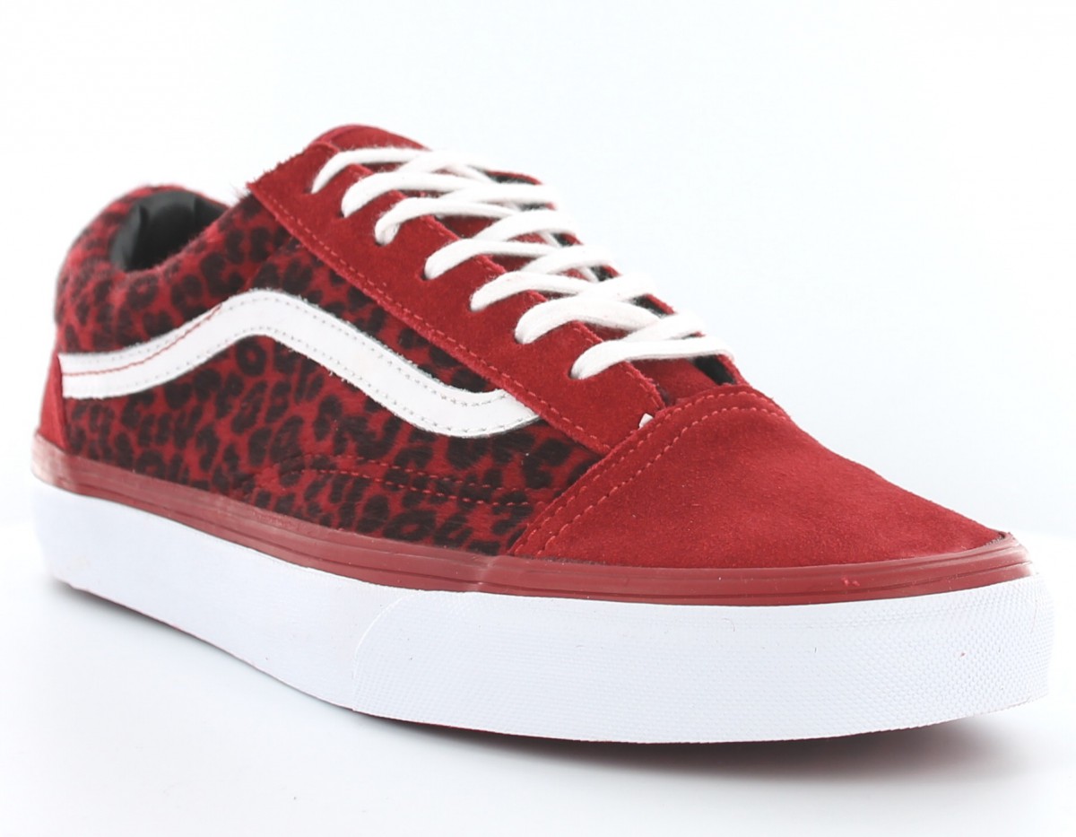 Vans Old Skool leopard ROUGE