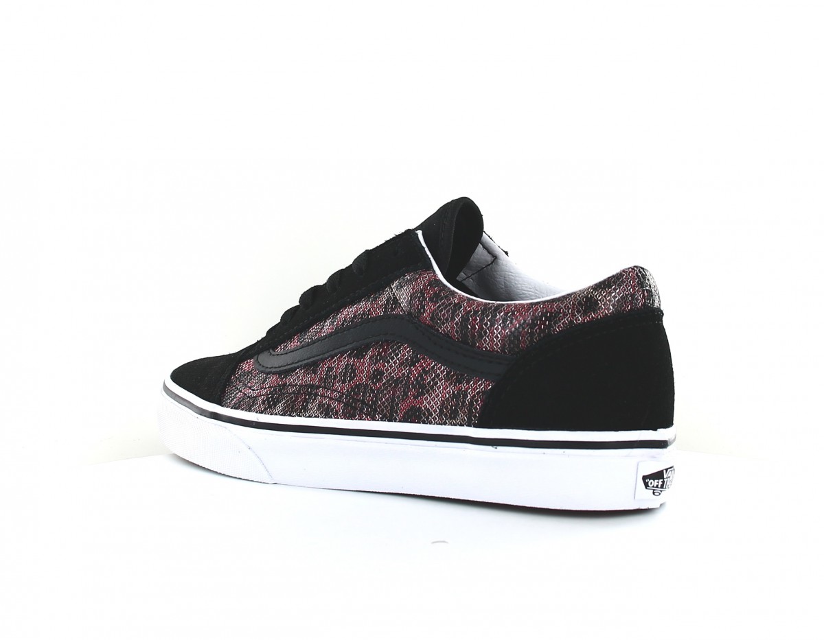 Vans Old Skool leopard mesh noir leopard brillant