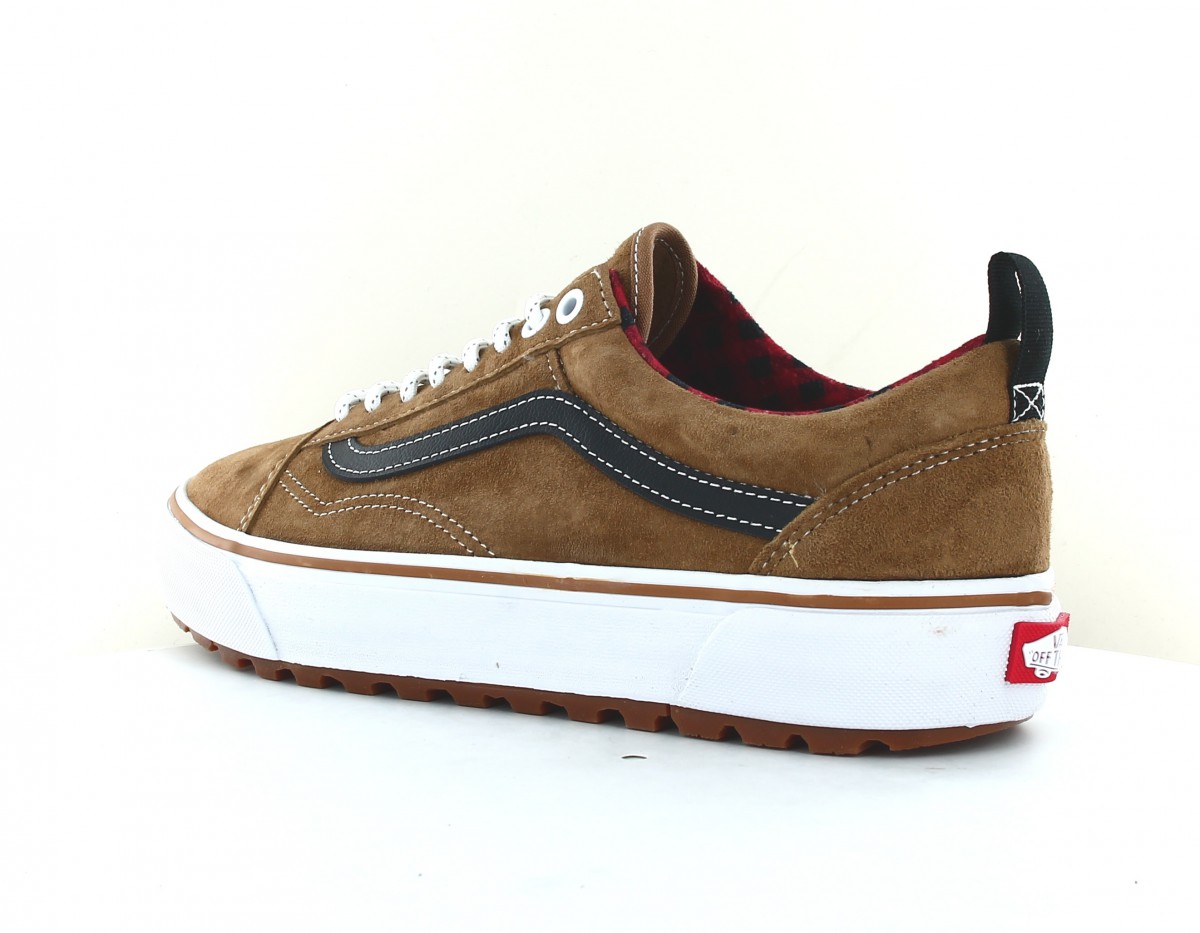 Vans Old skool MTE-1 plaid marron noir blanc carreaux rouge