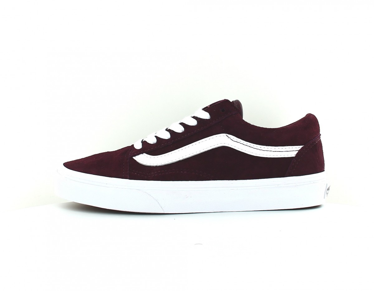 Vans Old skool pig suede bordeaux blanc