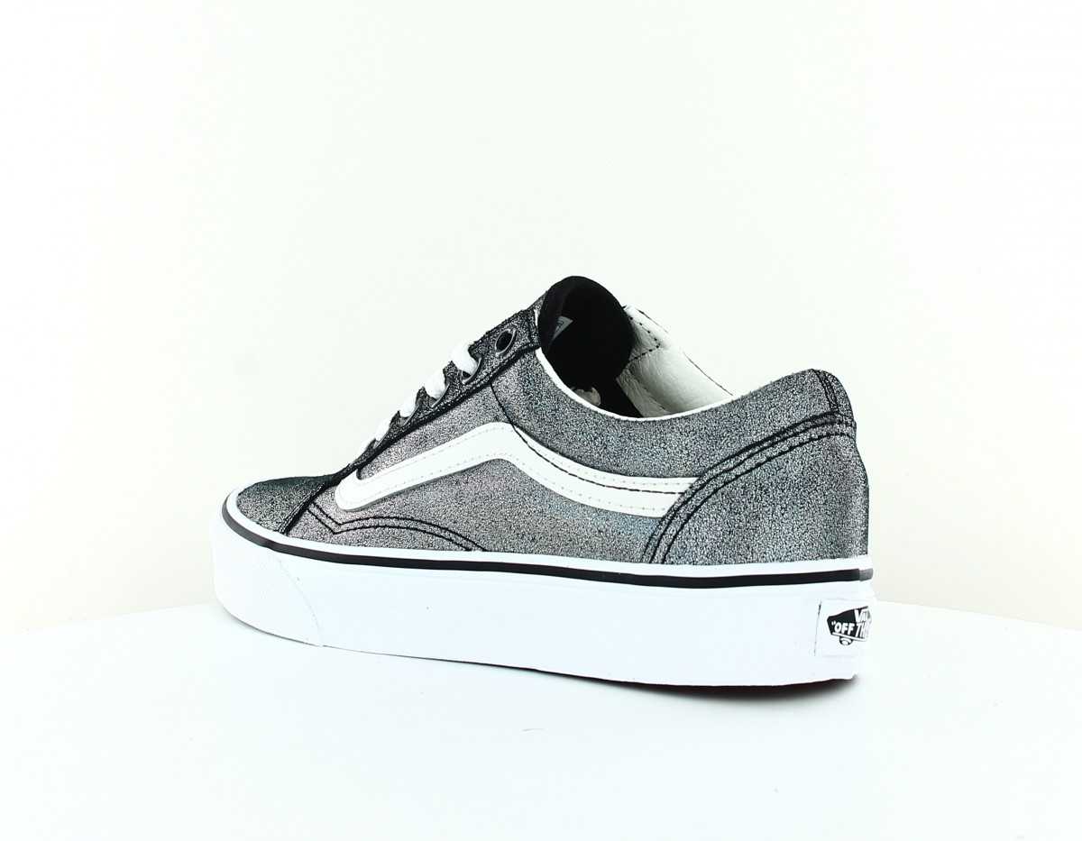 Vans Old skool prism suede gris argent brillant blanc