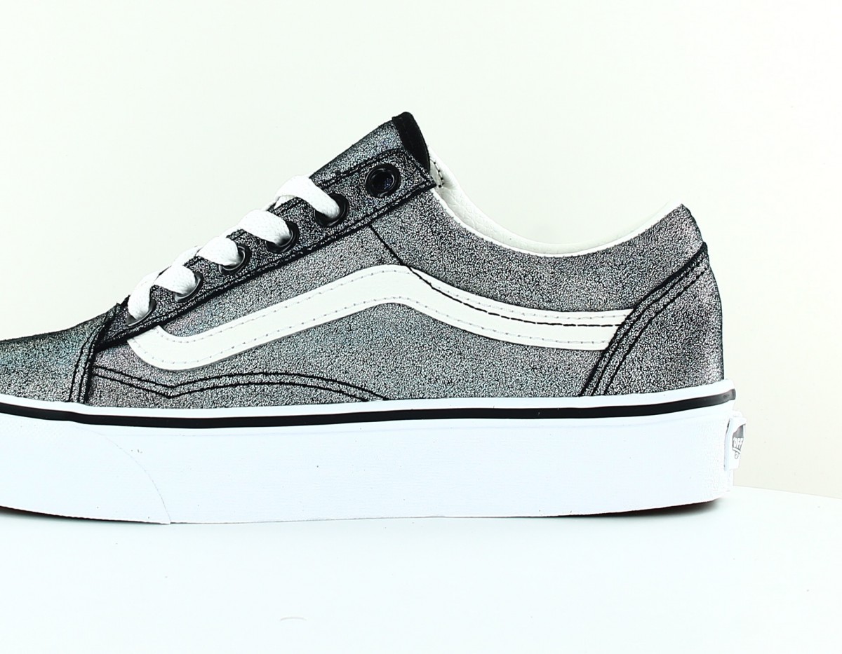 Vans Old skool prism suede gris argent brillant blanc