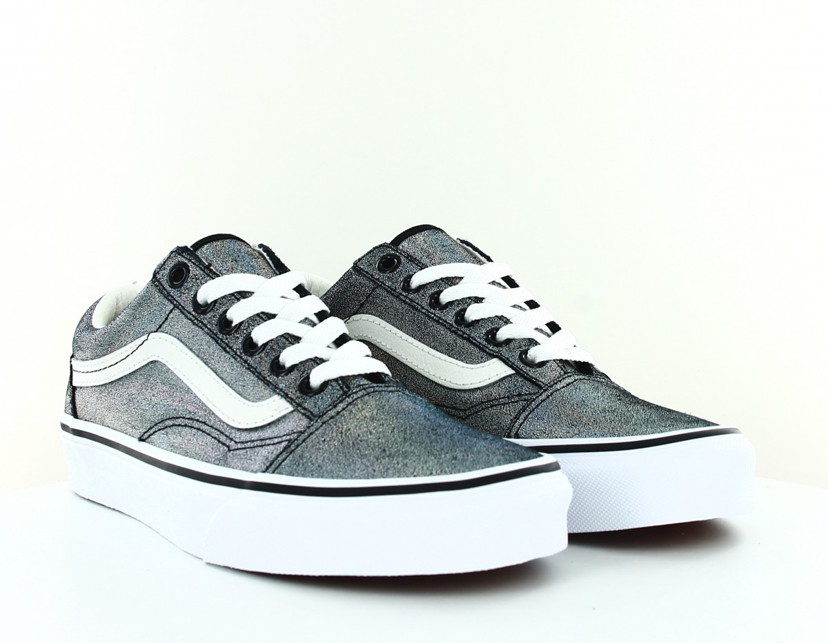 Vans Old skool prism suede gris argent brillant blanc