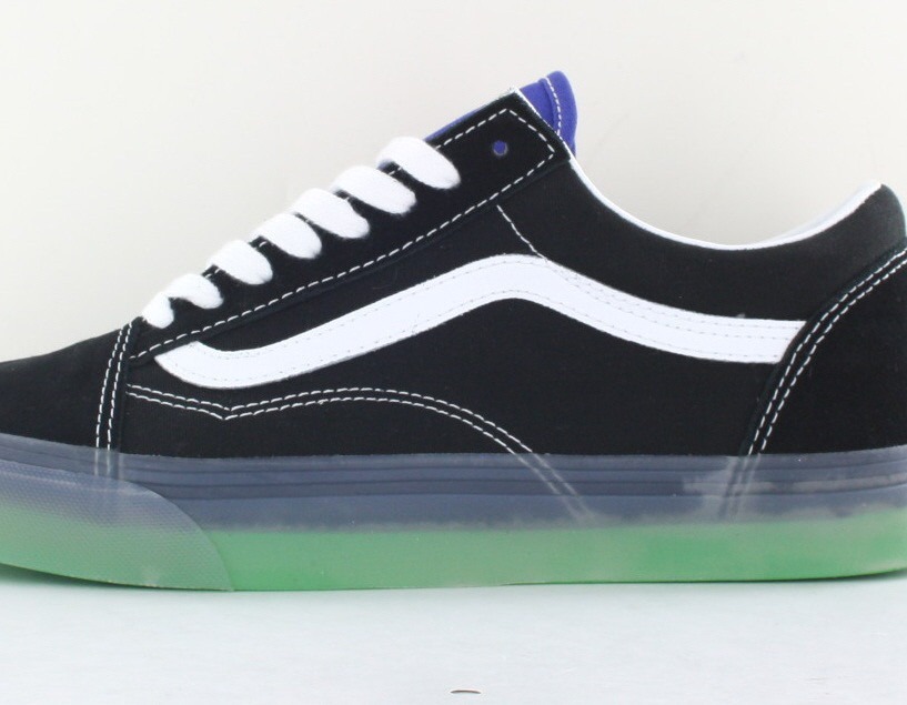 Vans Old skool translucent noir blanc bleu vert