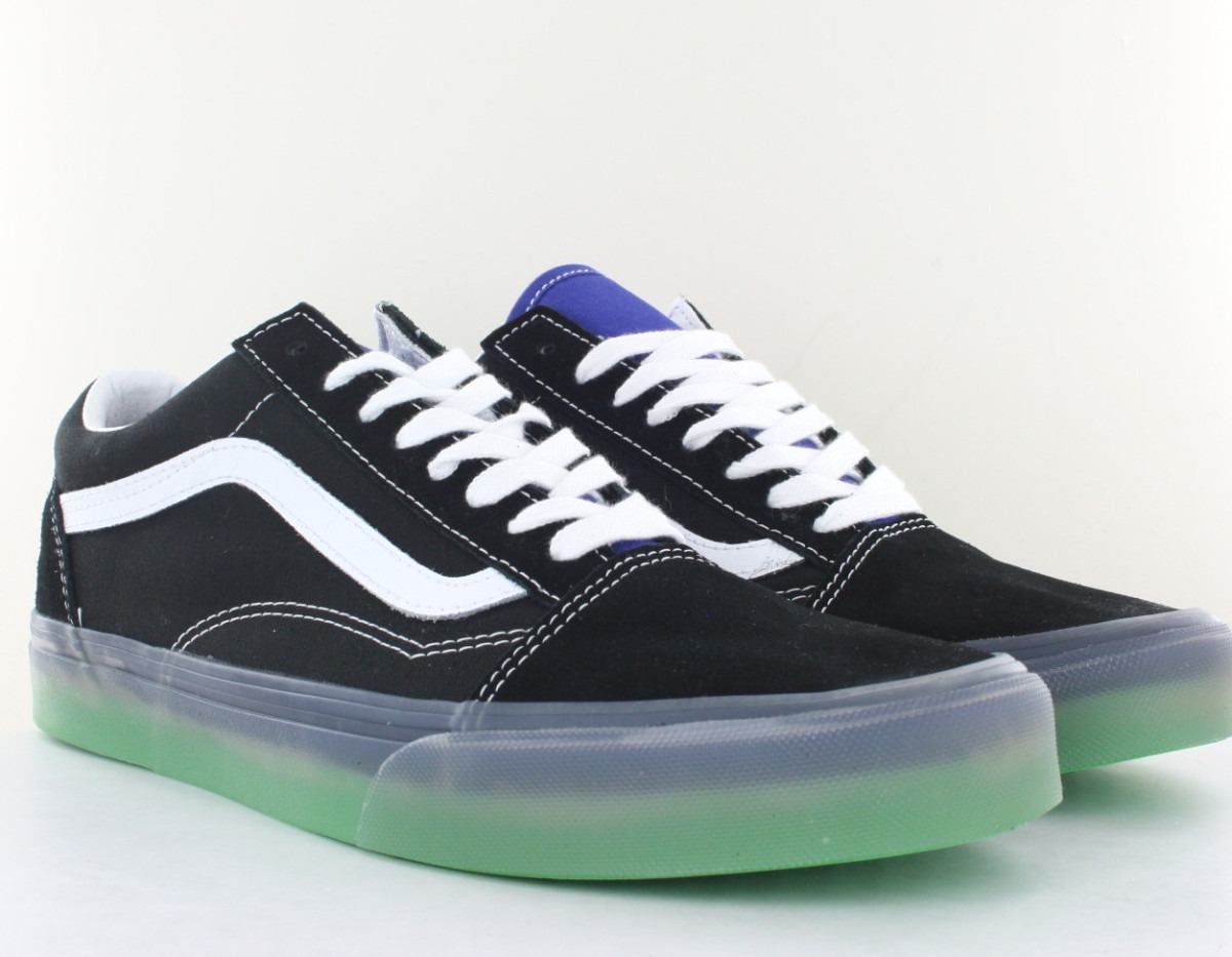 Vans Old skool translucent noir blanc bleu vert