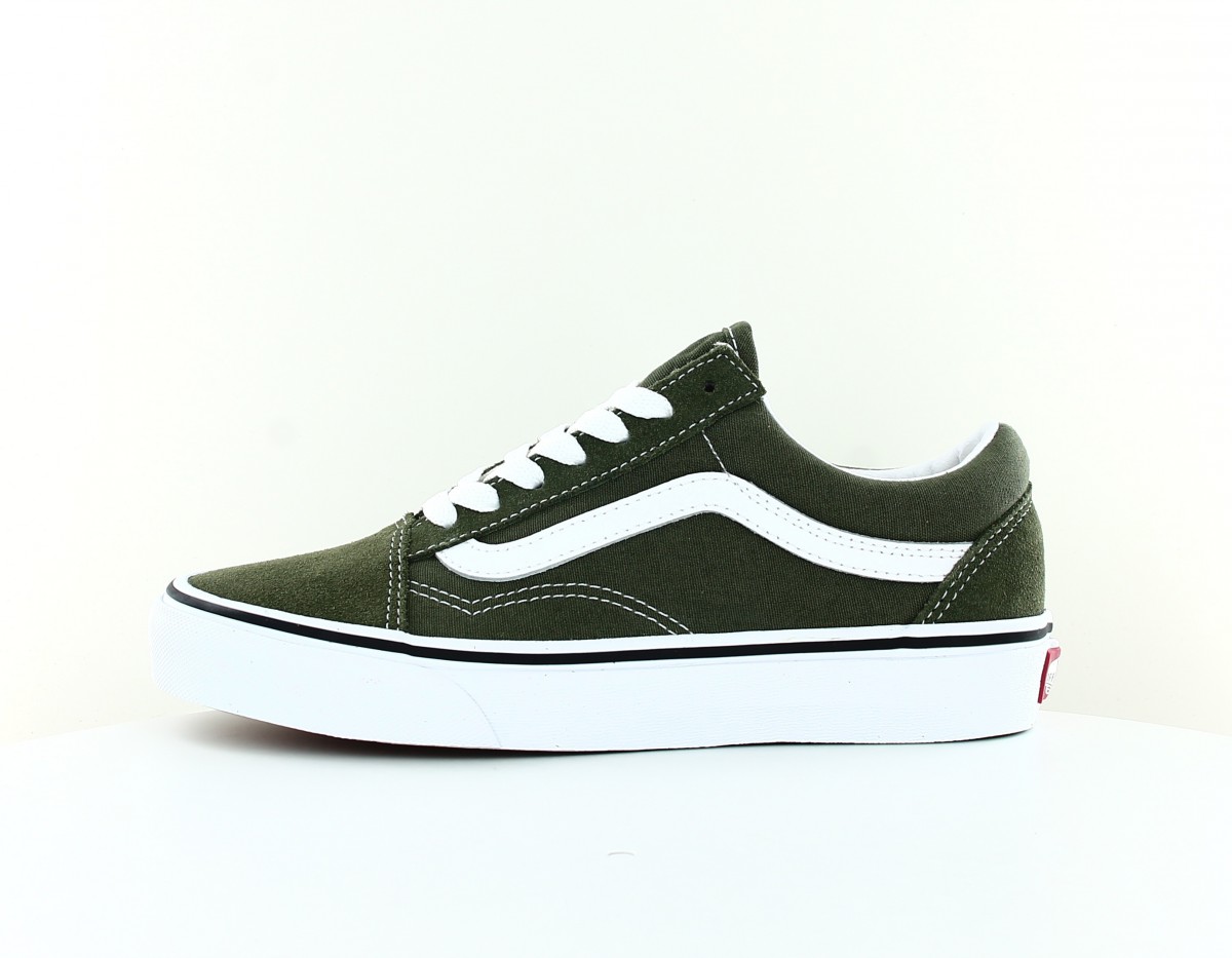 Vans Old Skool vert kaki blanc