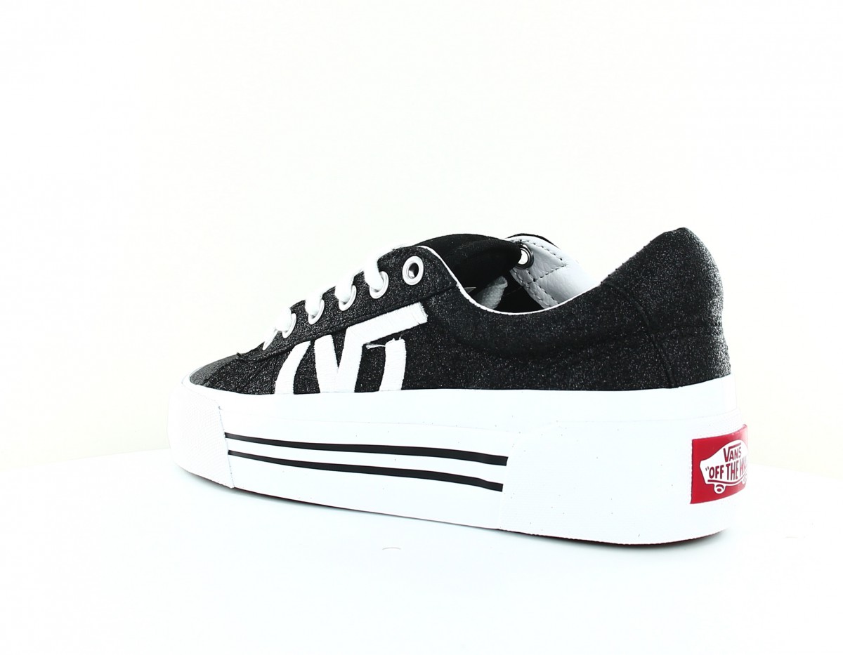 Vans Sid ni glitter noir blanc brillant