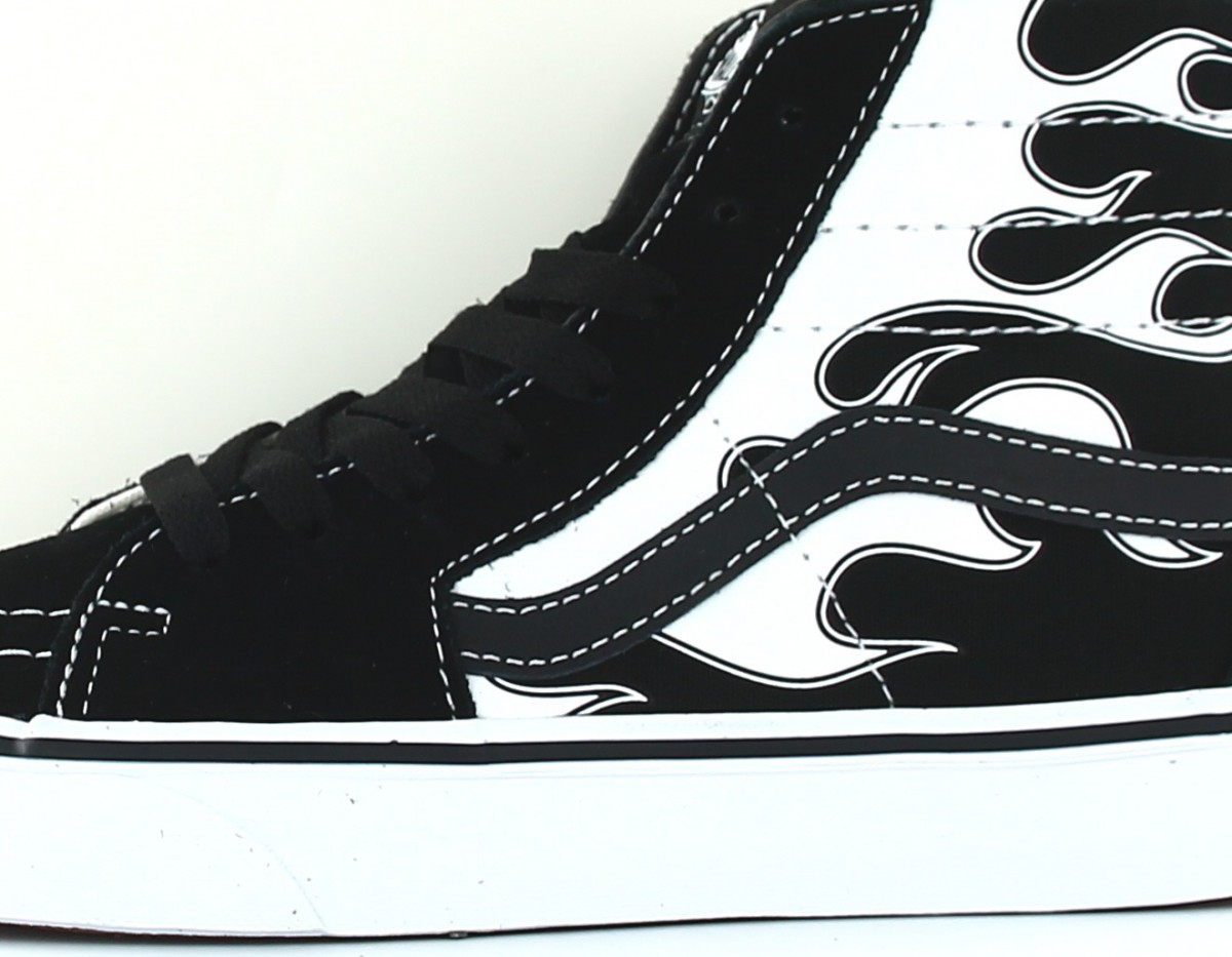 Vans Sk8-hi flame noir blanc