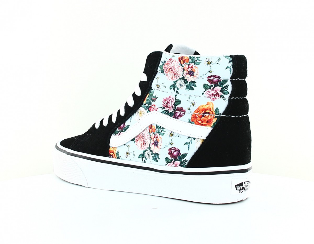 Vans Sk8-hi garden floral noir blanc print