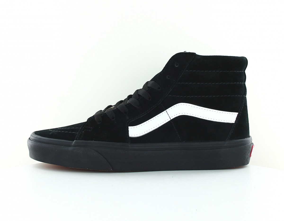 Vans SK8-hi pig suede noir blanc