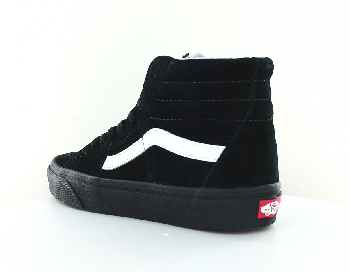 Vans SK8-hi pig suede noir blanc