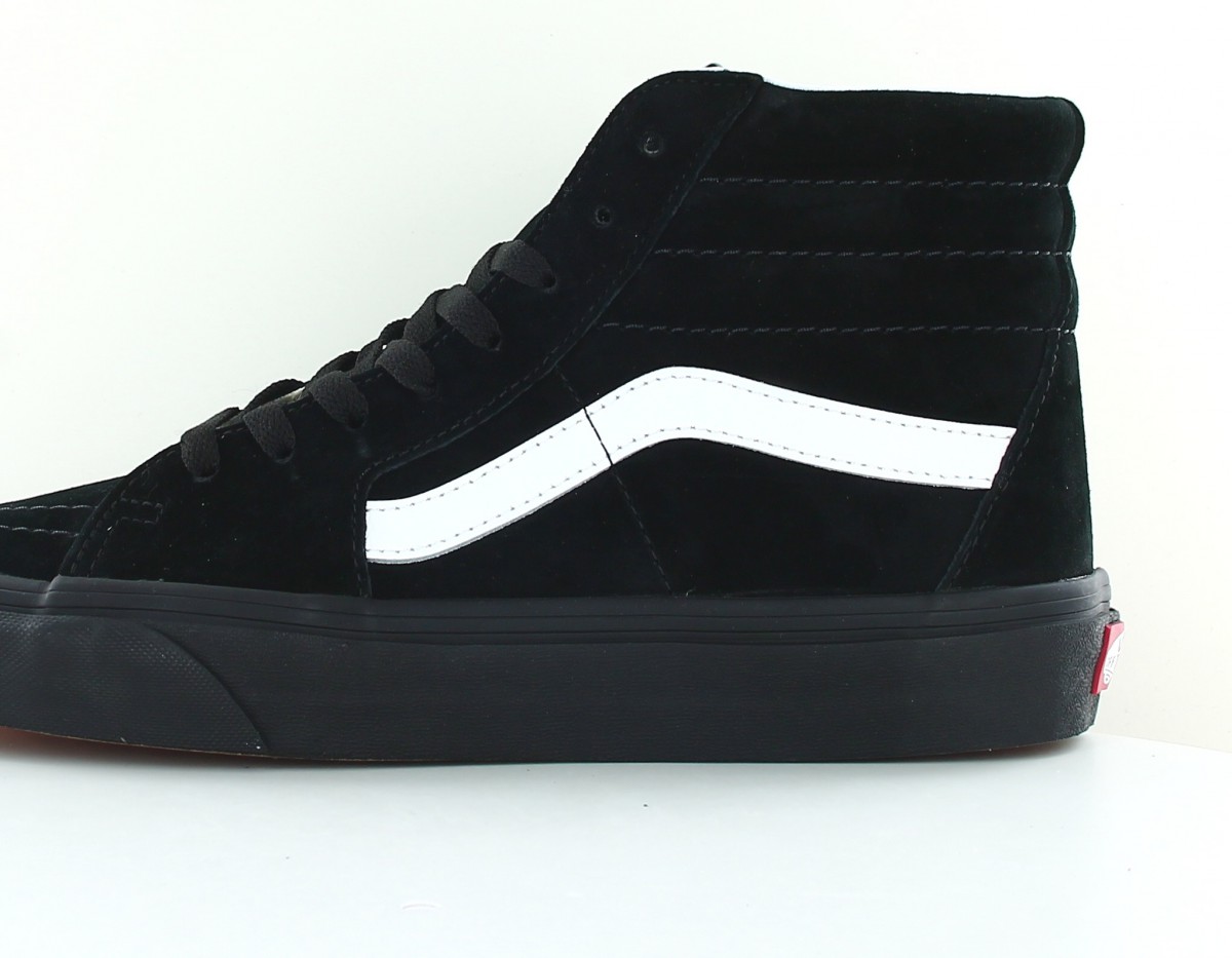 Vans SK8-hi pig suede noir blanc