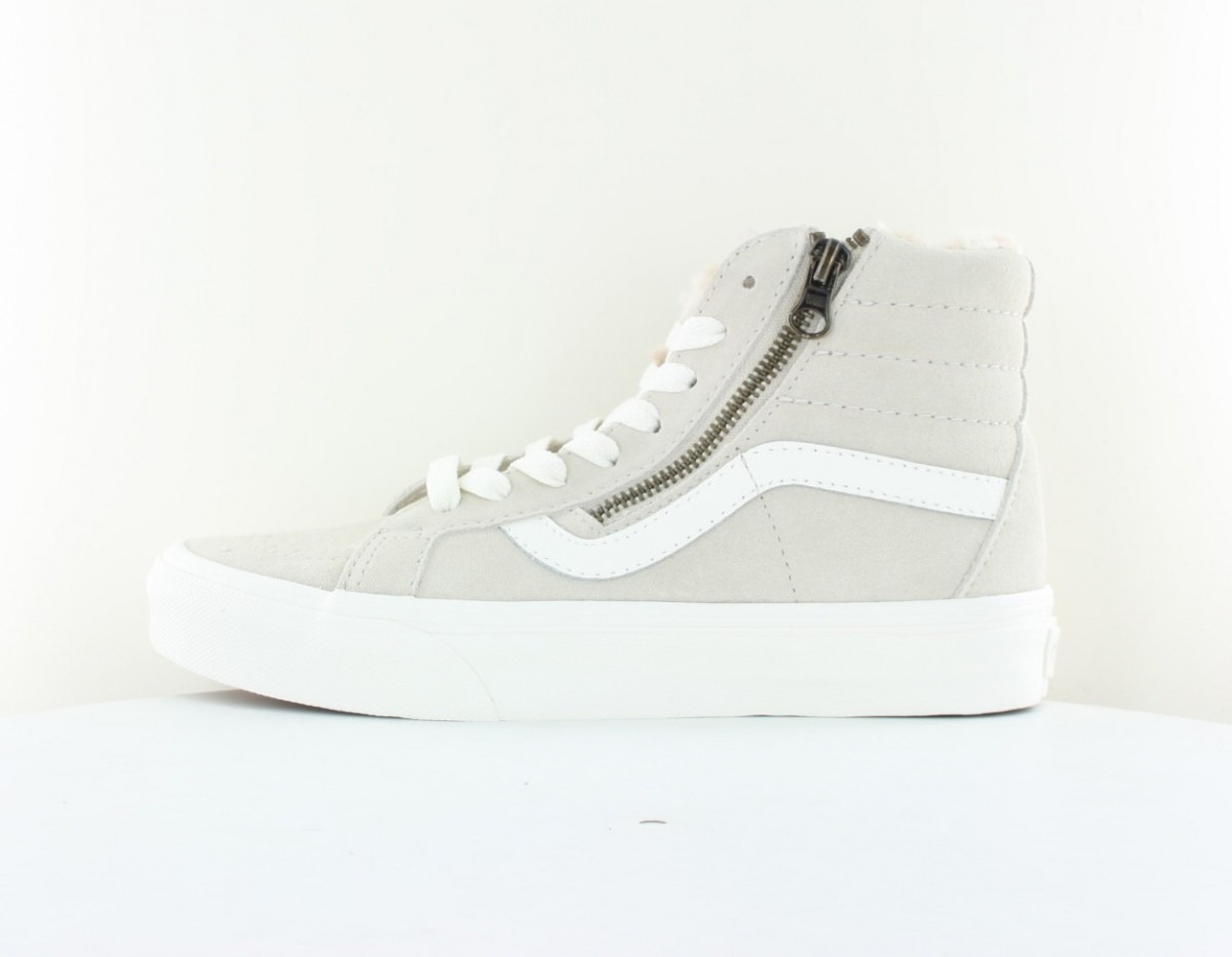 Vans Sk8 hi reissue side zip beige