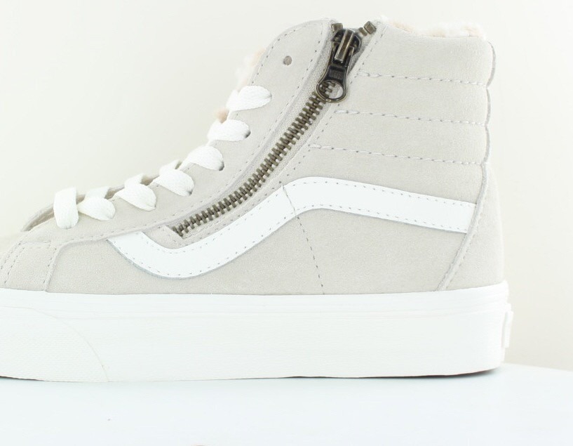 Vans Sk8 hi reissue side zip beige