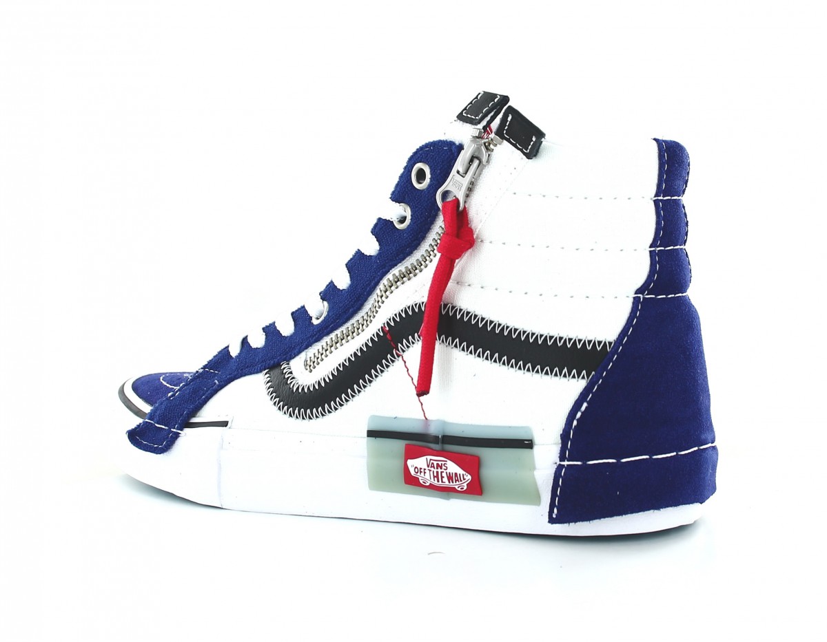 Vans SK8-hi reissue ca zip bleu blanc noir rouge