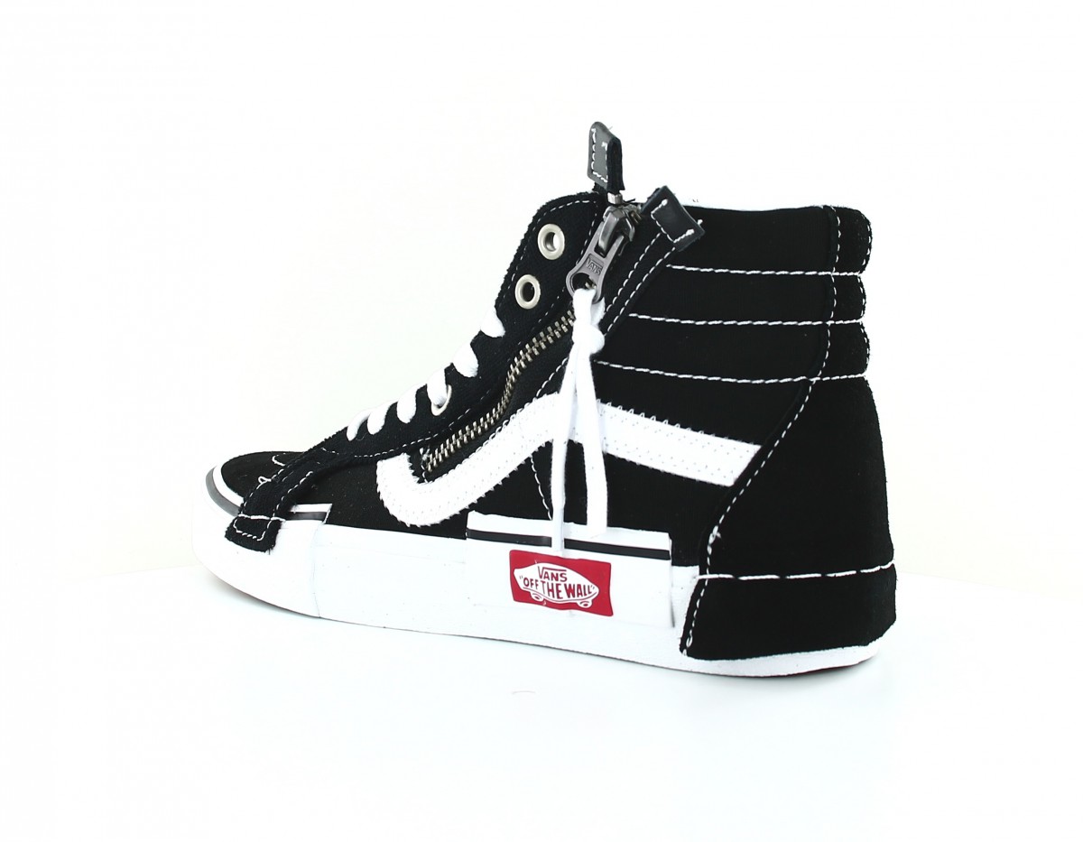 Vans SK8-hi reissue ca zip noir blanc