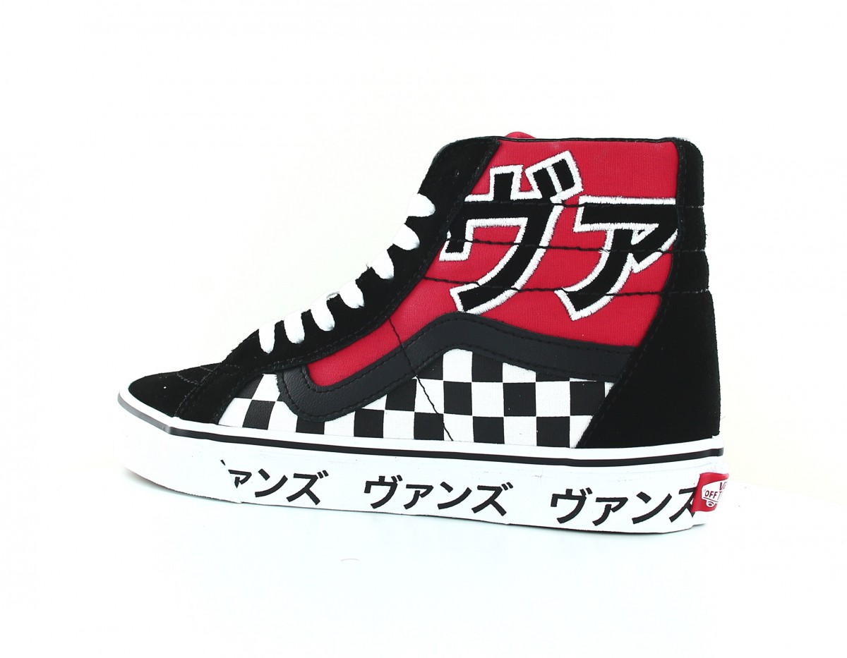 Vans SK8-hi reissue japanese type noir blanc rouge