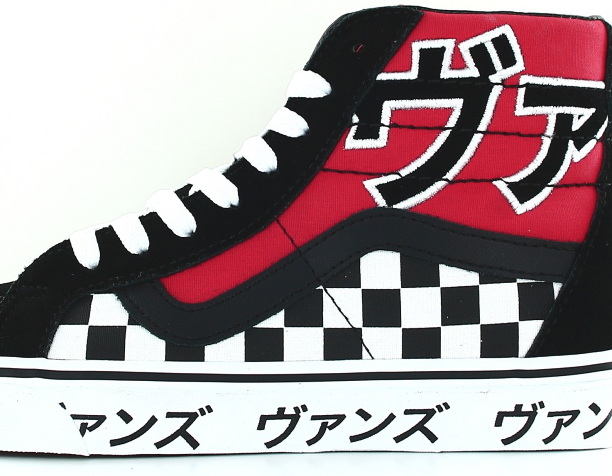 Vans SK8-hi reissue japanese type noir blanc rouge
