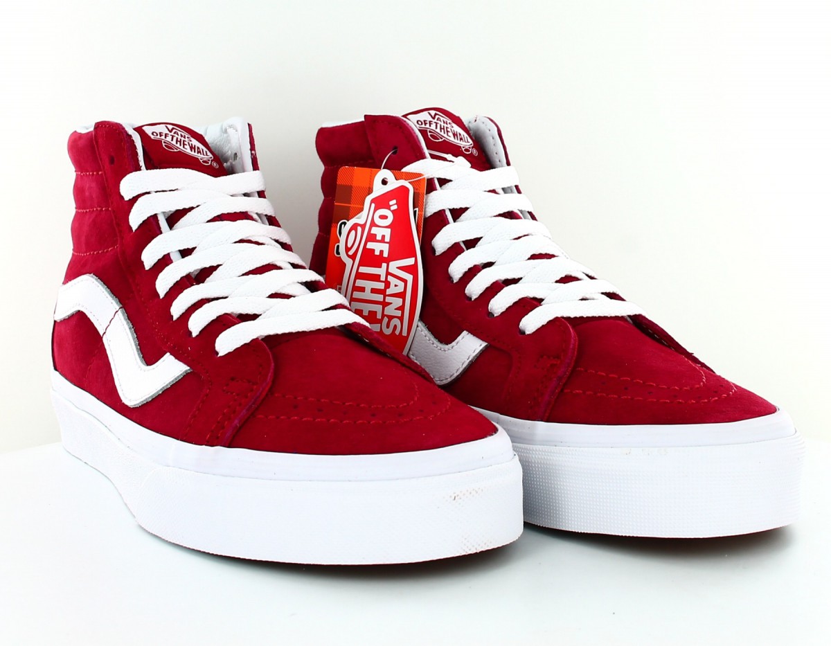 Vans SK8 Hi Reissue Rouge blanc