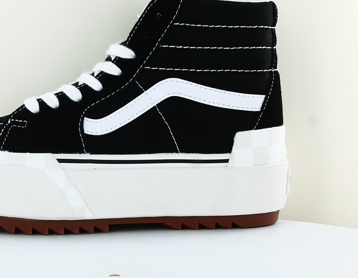 Vans Sk8-hi stacked noir blanc gomme