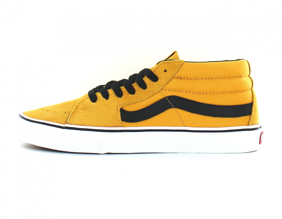 Vans Sk8-mid jaune noir blanc