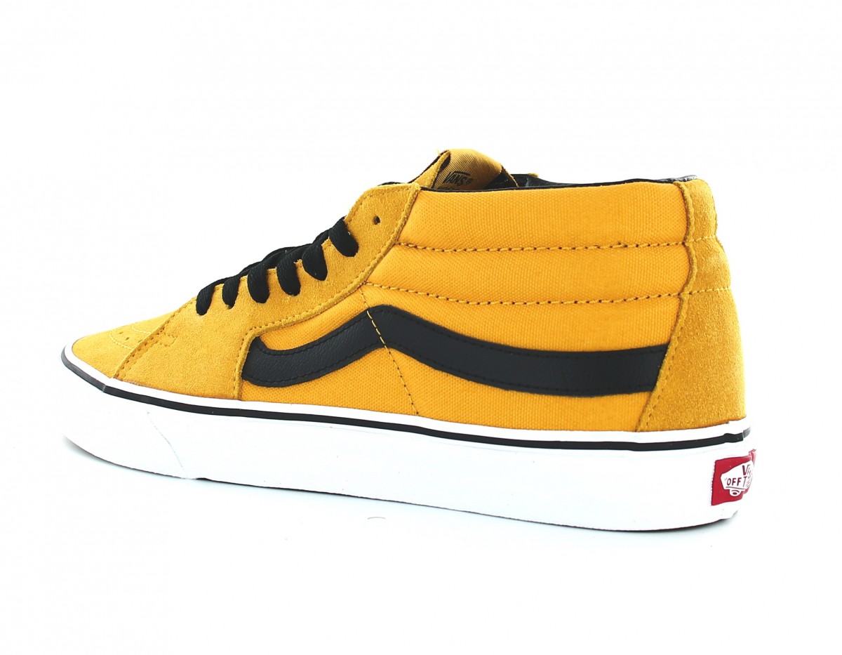 Vans Sk8-mid jaune noir blanc