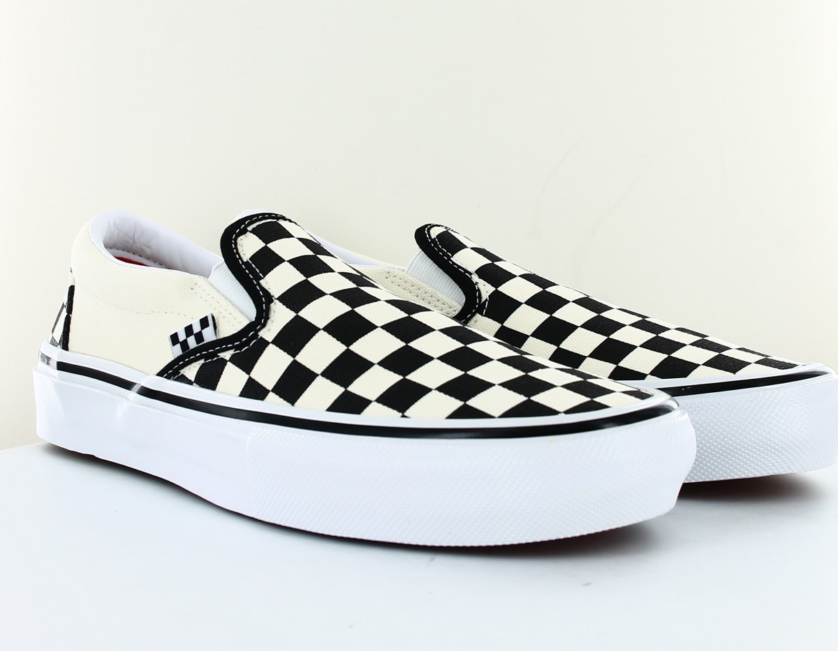 Vans Skate checkerboard slip-on beige noir checkerboard