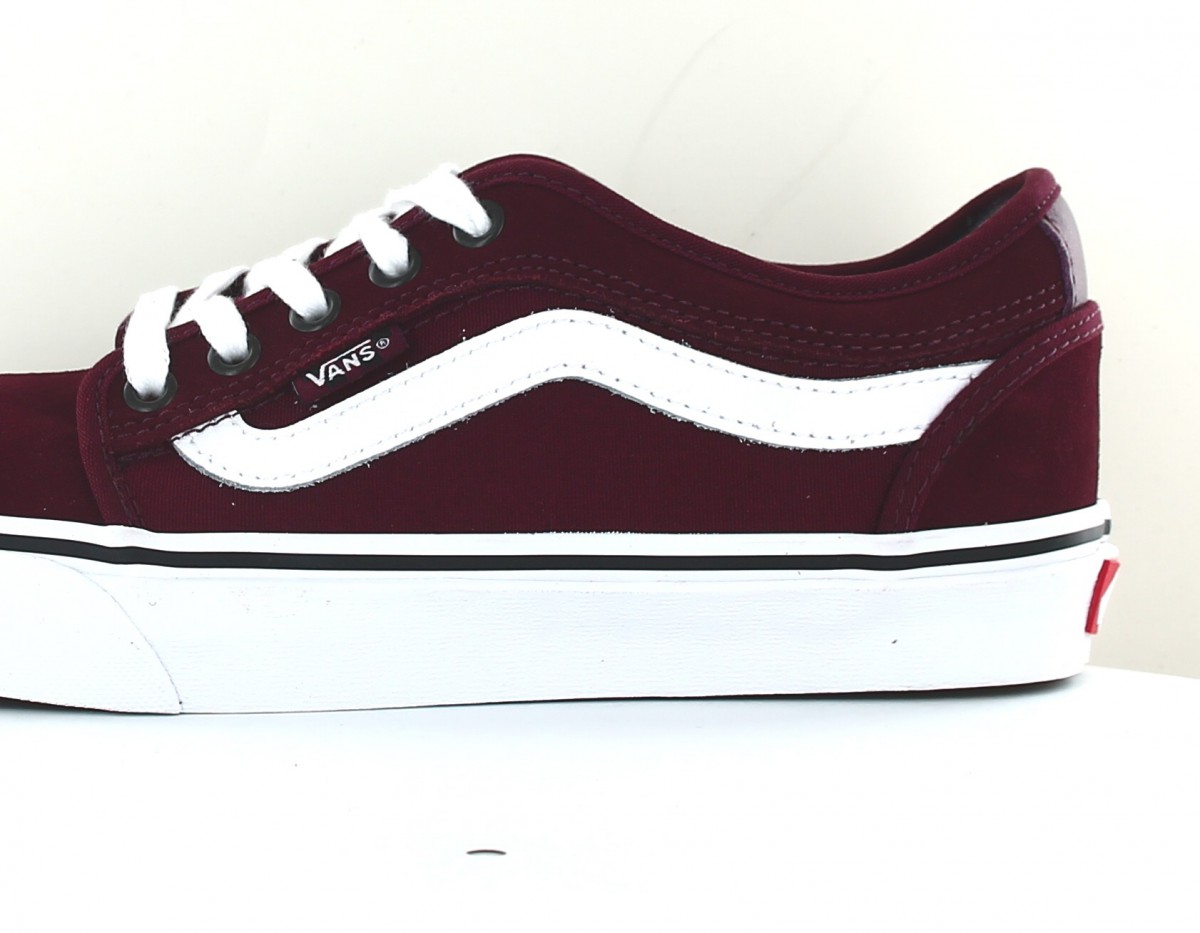 Vans Skate chukka low sidestripe bordeaux blanc