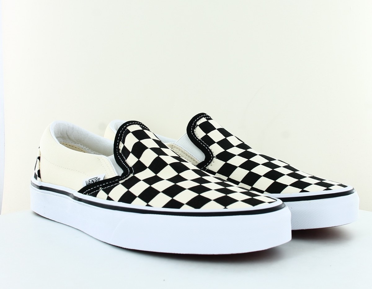 Vans Classic slip-on checkerboard blanc noir